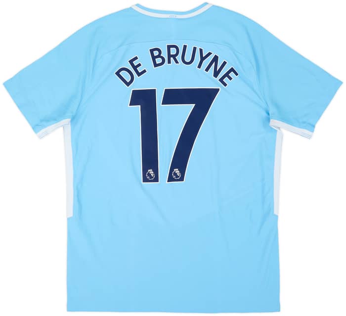 2017-18 Manchester City Authentic Home Shirt De Bruyne #17 - 8/10 - (L)