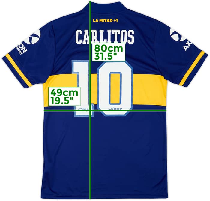 2020-21 Boca Juniors Home Shirt Carlitos #10 - 6/10 - (M)