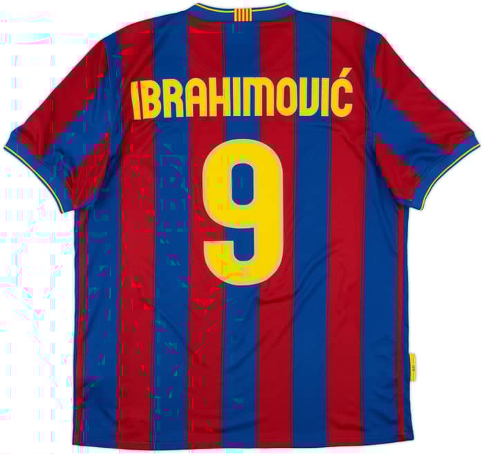 2009-10 Barcelona Home Shirt Ibrahimovic #9 - 10/10 - (L)