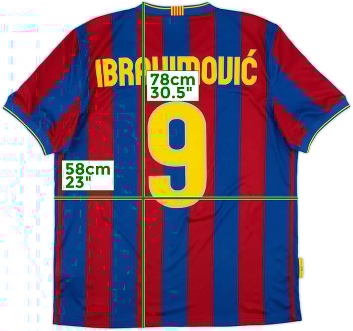 2009-10 Barcelona Home Shirt Ibrahimovic #9 - 10/10 - (L)
