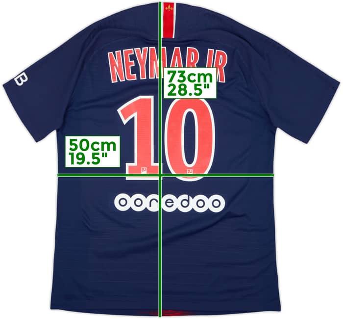2018-19 Paris Saint-Germain Authentic Home Shirt Neymar Jr #10 - 9/10 - (L)