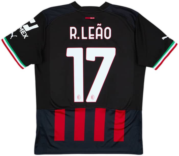 2022-23 AC Milan Home Shirt R.Leao #17 - 9/10 - (M)