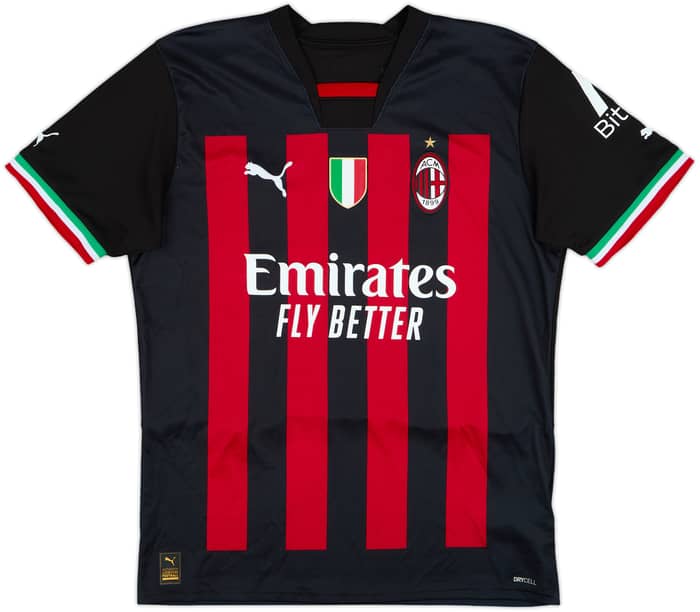 2022-23 AC Milan Home Shirt R.Leao #17 - 9/10 - (M)