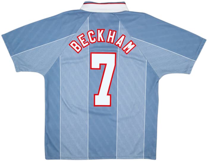 1996-97 England Away Shirt Beckham #7 - 9/10 - (L)