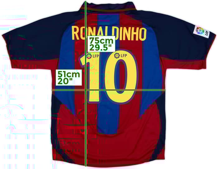 2003-04 Barcelona Home Shirt Ronaldinho #10 - 10/10 - (M)