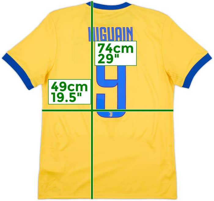 2017-18 Juventus Away Shirt Higuain #9 - 8/10 - (M)