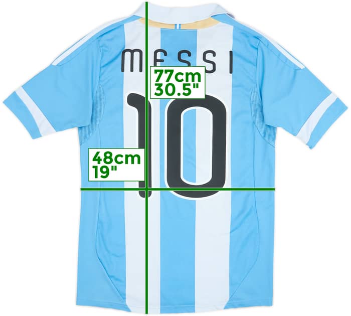 2011-13 Argentina Home Shirt Messi #10 - 6/10 - (L)