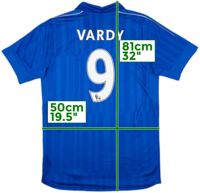 2016-17 Leicester Home Shirt Vardy #9 - 8/10 - (M)