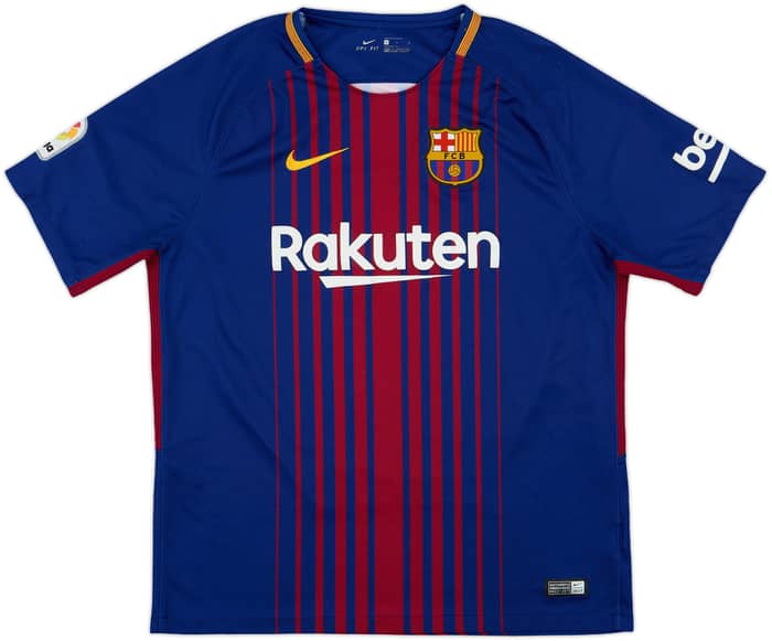 2017-18 Barcelona Home Shirt Suarez #9 - 8/10 - (L)