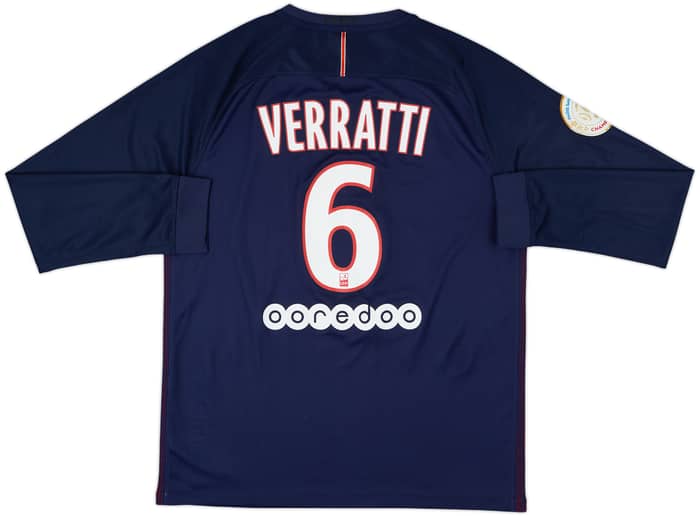 2016-17 Paris Saint-Germain Home L/S Shirt Verratti #6 - 7/10 - (L)