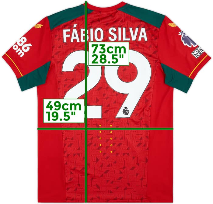 2023-24 Wolves Match Issue Away Shirt Fabio Silva #29