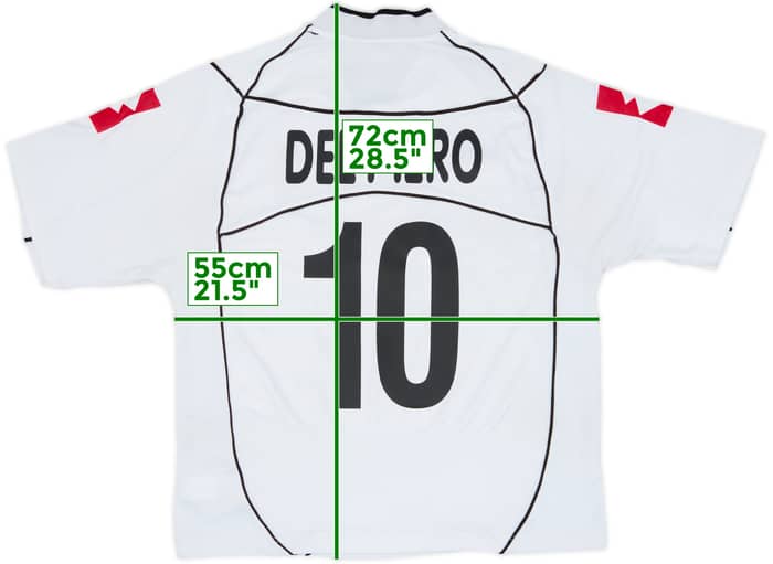 2002-03 Juventus Away Shirt Del Piero #10 - 7/10 - (L)