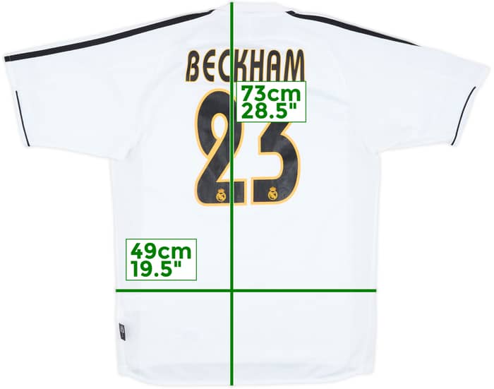 2003-04 Real Madrid Home Shirt Beckham #23 - 7/10 - (S)