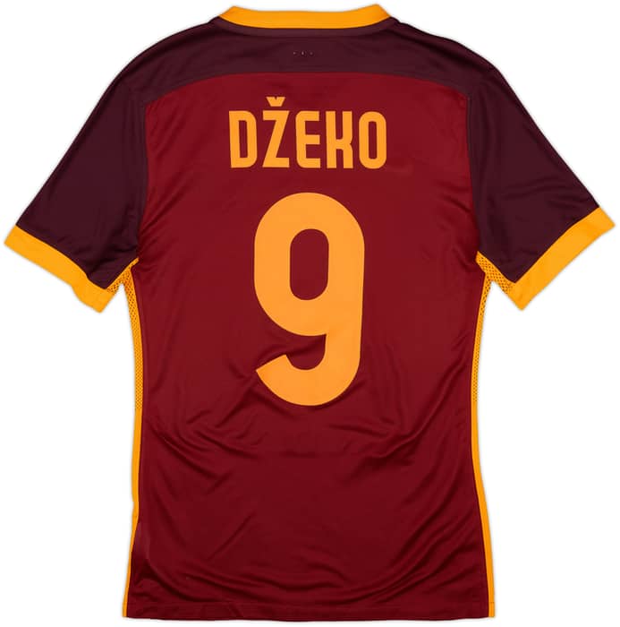 2015-16 Roma Authentic Home Shirt Dzeko #9 - 8/10 - (S)