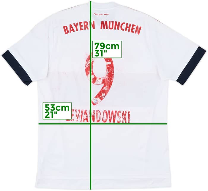 2015-16 Bayern Munich Away Shirt Lewandowski #9 - 4/10 - (L)