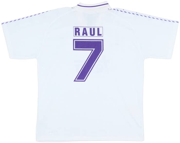 1996-97 Real Madrid Taquy Home Shirt Raul #7 - 8/10 - (L)