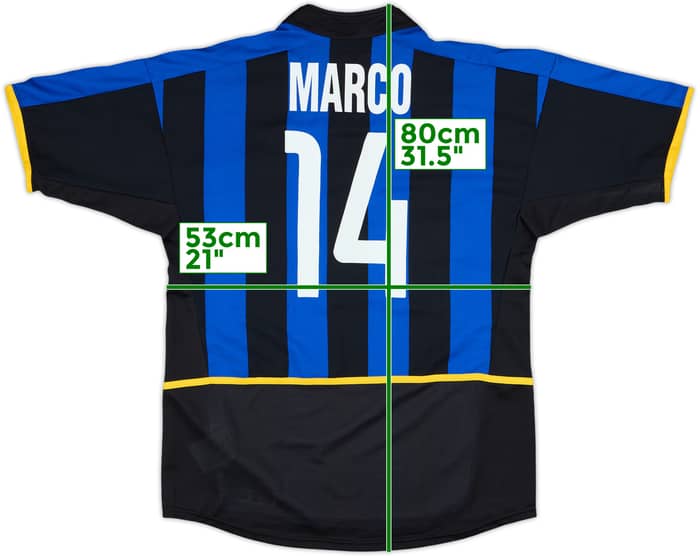 2002-03 Inter Milan Home Shirt Marco #14 - 7/10 - (M)
