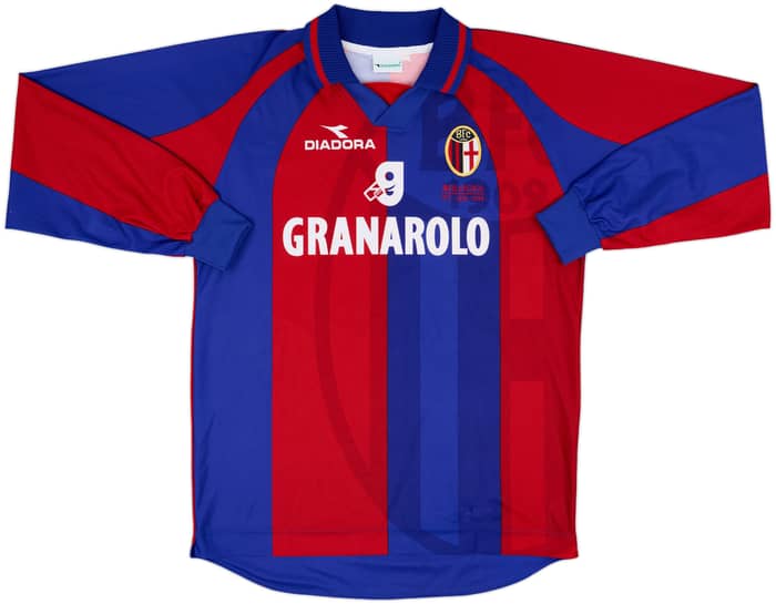 1998-99 Bologna Home L/S Shirt Wanono #10 - 9/10 - (L)