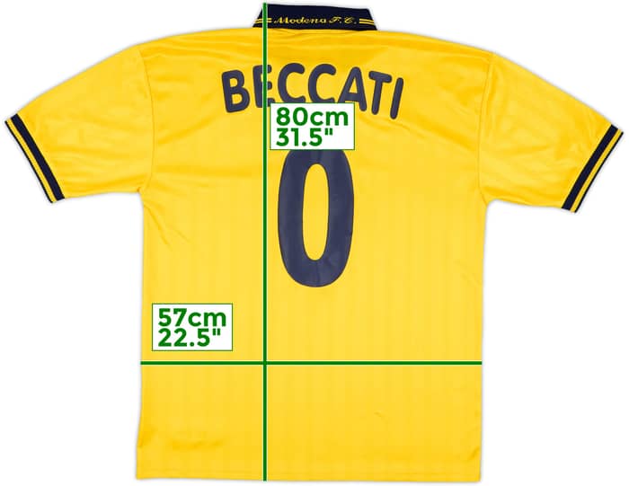 2001-04 Modena Home Shirt Beccati #0 - 9/10 - (XL)