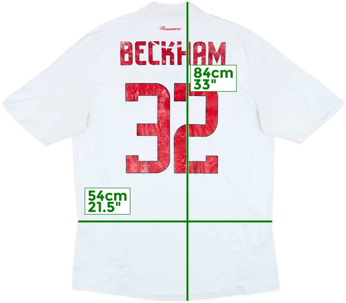 2008-09 AC Milan Away Shirt Beckham #32 - 4/10 - (L)