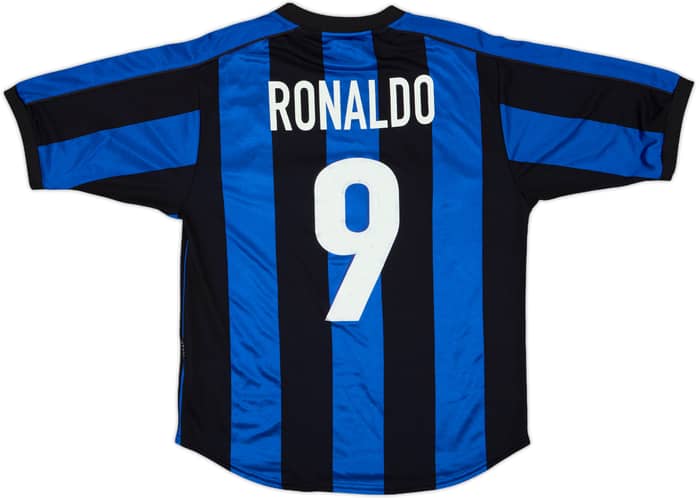 1999-00 Inter Milan Home Shirt Ronaldo #9 - 7/10 - (M)