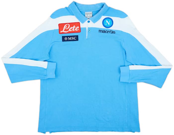2012-13 Napoli Macron Polo L/S Shirt - 7/10 - (XL)