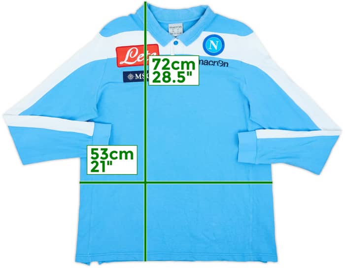 2012-13 Napoli Macron Polo L/S Shirt - 7/10 - (XL)