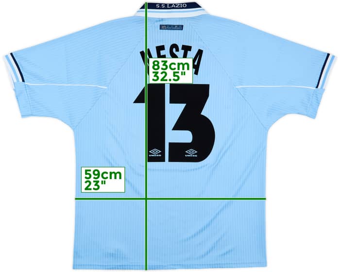 1997-98 Lazio Home Shirt Nesta #13 - 6/10 - (XL)