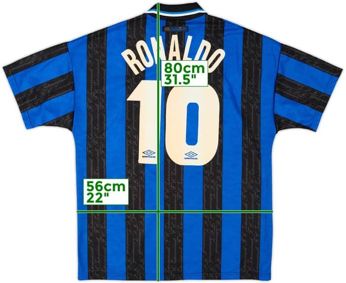 1997-98 Inter Milan Home Shirt Ronaldo #10 - 6/10 - (L)