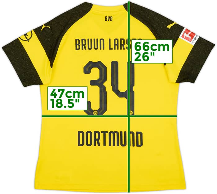 2018-19 Borussia Dortmund Home Shirt Bruun Larsen #34 - 8/10 - (Women's L)