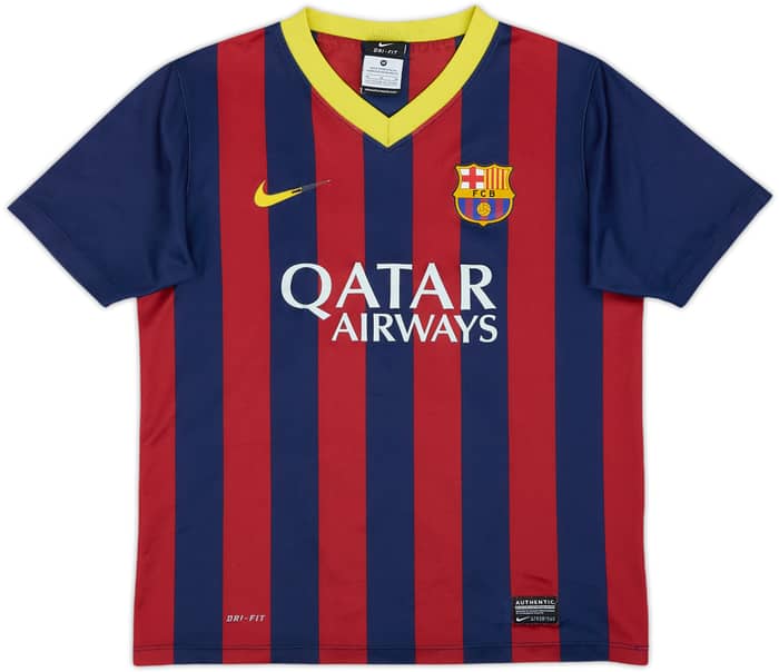 2013-14 Barcelona Home Shirt Messi #10 - 5/10 - (M.Boys)