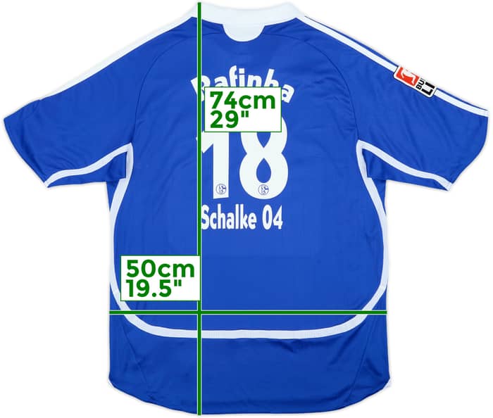 2006-07 Schalke Home Shirt Rafinha #18 - 5/10 - (XL.Boys)