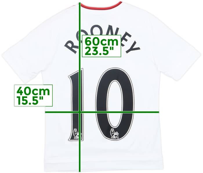 2015-16 Manchester United Away Shirt Rooney #10 - 6/10 - (M.Boys)