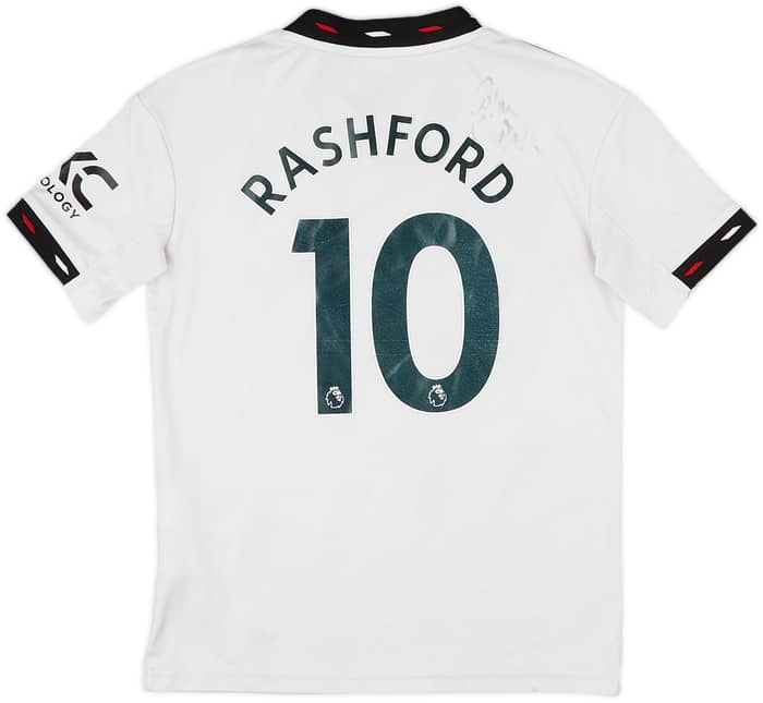 2022-23 Manchester United Away Shirt Rashford #10 - 5/10 - (S.Boys)