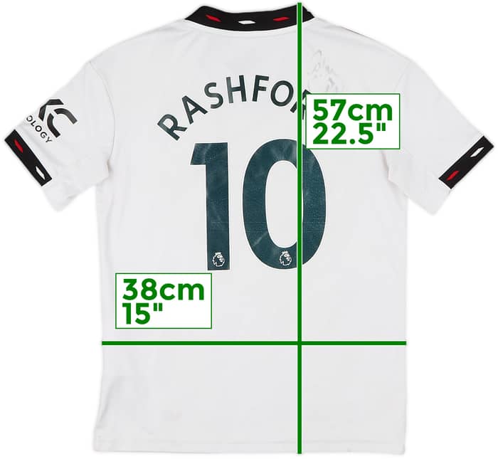 2022-23 Manchester United Away Shirt Rashford #10 - 5/10 - (S.Boys)