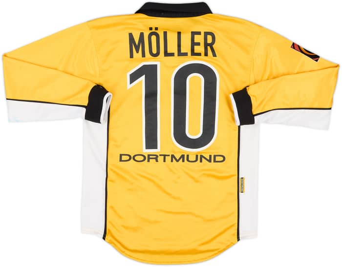 1998-00 Borussia Dortmund Home L/S Shirt Moller #10 - 4/10 - (L.Boys)