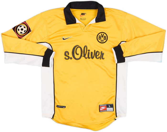 1998-00 Borussia Dortmund Home L/S Shirt Moller #10 - 4/10 - (L.Boys)