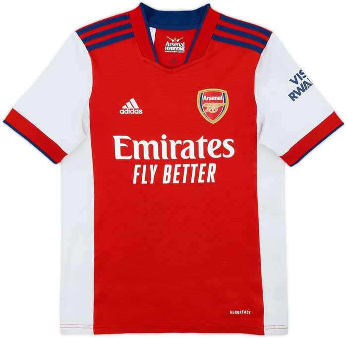 2021-22 Arsenal Home Shirt - 5/10 - (M.Boys)