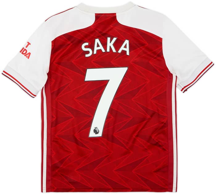 2020-21 Arsenal Home Shirt Saka #7 - 5/10 - (L.Boys)