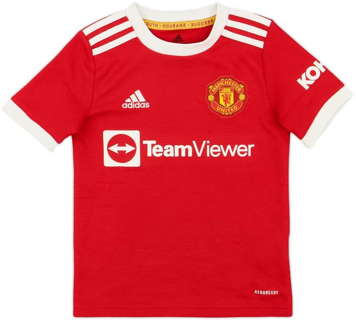 2021-22 Manchester United Home Shirt - 8/10 - (S.Boys)