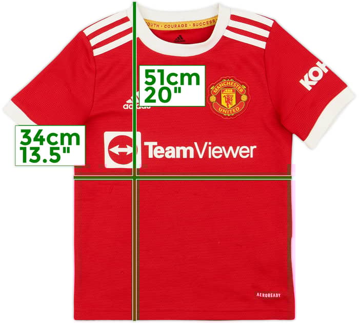 2021-22 Manchester United Home Shirt - 8/10 - (S.Boys)