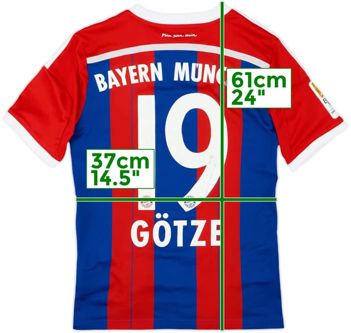 2014-15 Bayern Munich Home Shirt Gotze #19 - 6/10 - (L.Boys)
