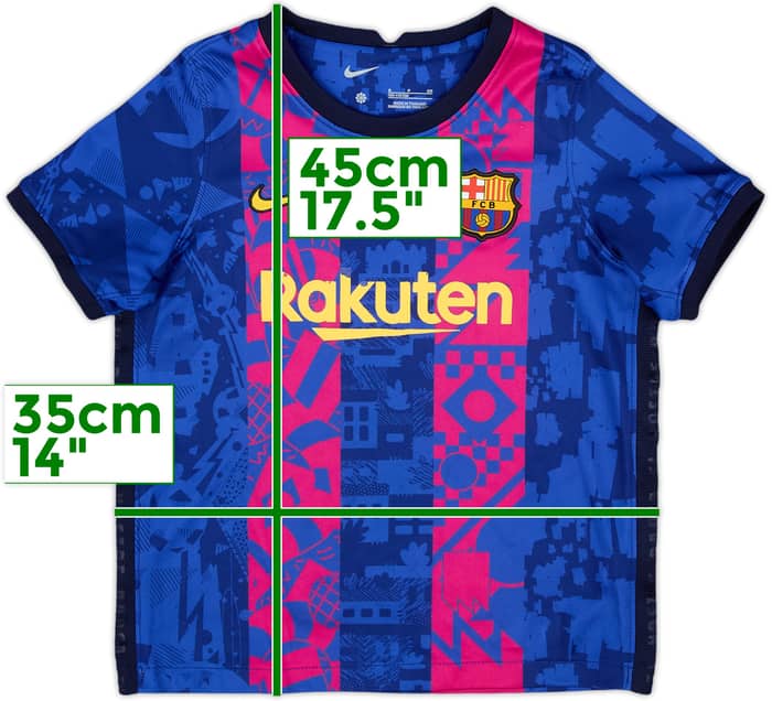 2021-22 Barcelona Third Shirt - 5/10 - (6-7 Years)
