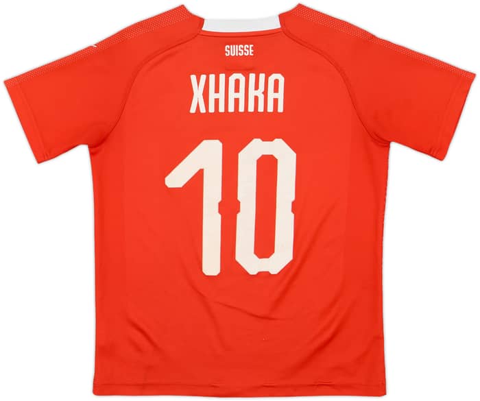 2018-20 Switzerland Home Shirt Xhaka #10 - 7/10 - (M.Boys)
