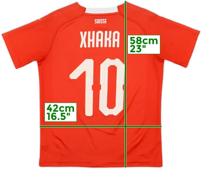 2018-20 Switzerland Home Shirt Xhaka #10 - 7/10 - (M.Boys)