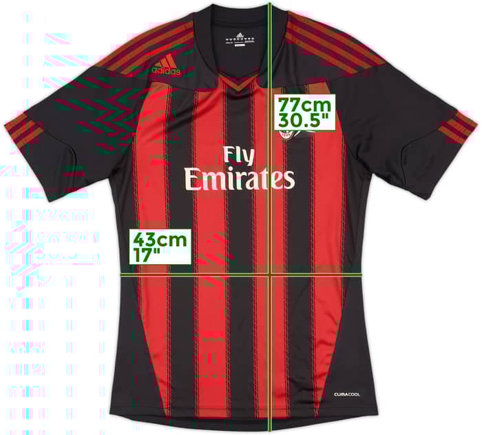 2011-12 AC Milan adidas Youth Camp Training Shirt - 8/10 - (S)