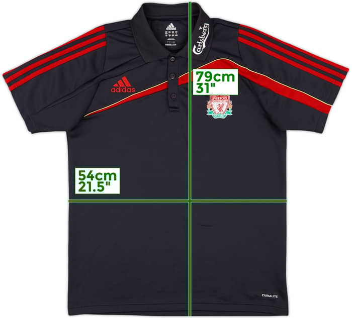 2009-10 Liverpool adidas Polo Shirt - 8/10 - (M)