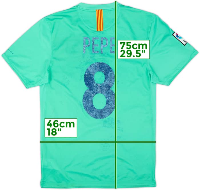 2010-11 Barcelona Away Shirt Pepe #8 - 5/10 - (S)