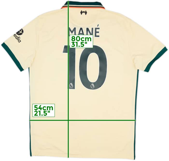 2021-22 Liverpool Away Shirt Mane #10 - 5/10 - (XXL)