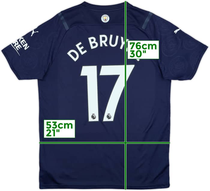 2021-22 Manchester City Third Shirt De Bruyne #17 - 9/10 - (XL)